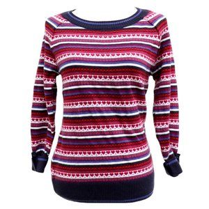 Kawaii Striped Heart Sweater Per Una Women's Small